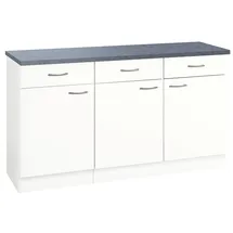 WIHO KÜCHEN Unterschrank Kiel 180 x 60 x 85 cm Grau/Weiß