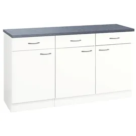 WIHO KÜCHEN Unterschrank Kiel 180 x 60 x 85 cm Grau/Weiß