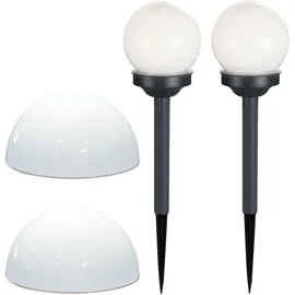 ETC Shop Kugelleuchte Kunststoff D 20 cm 4er Set weiß