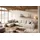 KAWOLA Wohnlandschaft U-Form Madeline Cord Longchair rechts cremeweiß