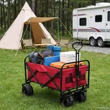 vidaXL Bollerwagen faltbar rot