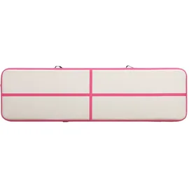vidaXL Aufblasbare Gymnastikmatte mit Pumpe 800x100x15 cm PVC Rosa