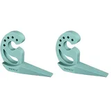WENKO Türstopper und Fensterstopper Multi-STOP® Mint - Klemmschutz, Kunststoff (TPR), 11.8 x 7.7 x 2.5 cm, Minzgrün (Packung mit 2)