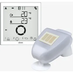 1St. Elsner 10150 Solexa II-Set weiß/alu, Funk-Steuerung Display u.Wetterstation