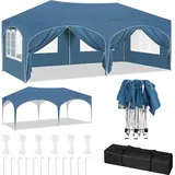 Pavillon 3x6 M Blau Mit 6 Seitenwänden