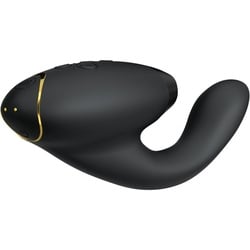 Womanizer Black Luxuriöser Dual Stimulator Mit Pleasure Air Technologie Für Die Klitoris Und Vibration für den G-Punkt Vibrator   Damen