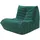 [en.casa] Bodensessel Kodsø Cord 90 x 75 x 100 cm Grün mit Hocker
