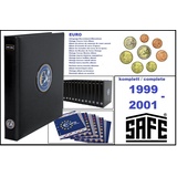 EURO JAHRGANGS MÜNZALBUM 1999-2001 KURSMÜNZENSÄTZE VORDRUCKE SAFE 7420 PREMIUM