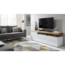Novel TV-Lowboard 160x53,5x47 cm Weiß/Holz