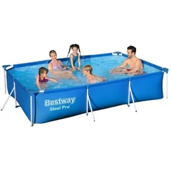 Bestway - Steel Pro - Schwimmbecken - 300x201x66 cm - Rechteckig EINHEITSGRÖSSE