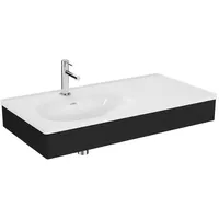 Vitra Equal Möbelwaschtisch-Set 64085 100x52cm, mit Möbelwaschtisch asymmetrisch, weiß