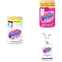 Vanish Power im Trio: Vanish Oxi Action Powerweiss Pulver – 1 x 1,65 kg + Vanish Oxi Action Pulver Pink – 1 x 1,65 kg + Vanish Oxi Action Multi-Flecken-Vorwaschspray für weiße Wäsche – 1 x 750 ml