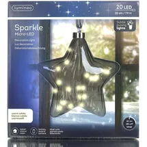 Kaemingk Lumineo Micro-LED Stern Anthrazit transparent mit Lichterkette warmweiß Ø 20 cm 20 Lichter - warmweiß