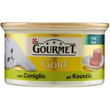 Purina Gourmet Gold-Patè Nassfutter Katze mit Kaninchen, 24 Dosen à 85 g