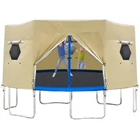 Trampolin Überdachung, TrampolinSonnenschutz Dach, Trampolin Zelts, Schutzplane & Markise Mit Sonnenschutz Für 8 Stangen Trampoline Garten Für Rasen Hinterhof 183/244/305/366cm