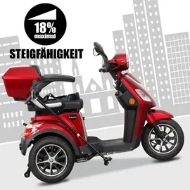 Rolektro E-Trike 25 V.2 1000 Watt 25 km/h rot