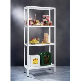 SCHULTE Regalwelt Steckregal Metall 180x75x35 cm weiß 4 Fachböden