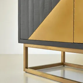 Tikamoon Buffet aus Eiche 240 cm Oscar von Tikamoon mit Messingfüßen