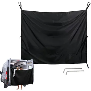 Kustimantu Duschvorhänge für Autotür, Trennvorhänge, groß, verstellbar, mit Magnethaken, für Camping, Dusche, Outdoor, Reisen