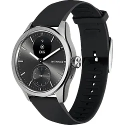 WITHINGS Scanwatch 2 Smartwatch Edelstahl Armbandmaterial: Edelstahl, Kautschuk, 42 mm, Schwarz