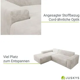 Juskys Sofa in L-Form Vals links Beige