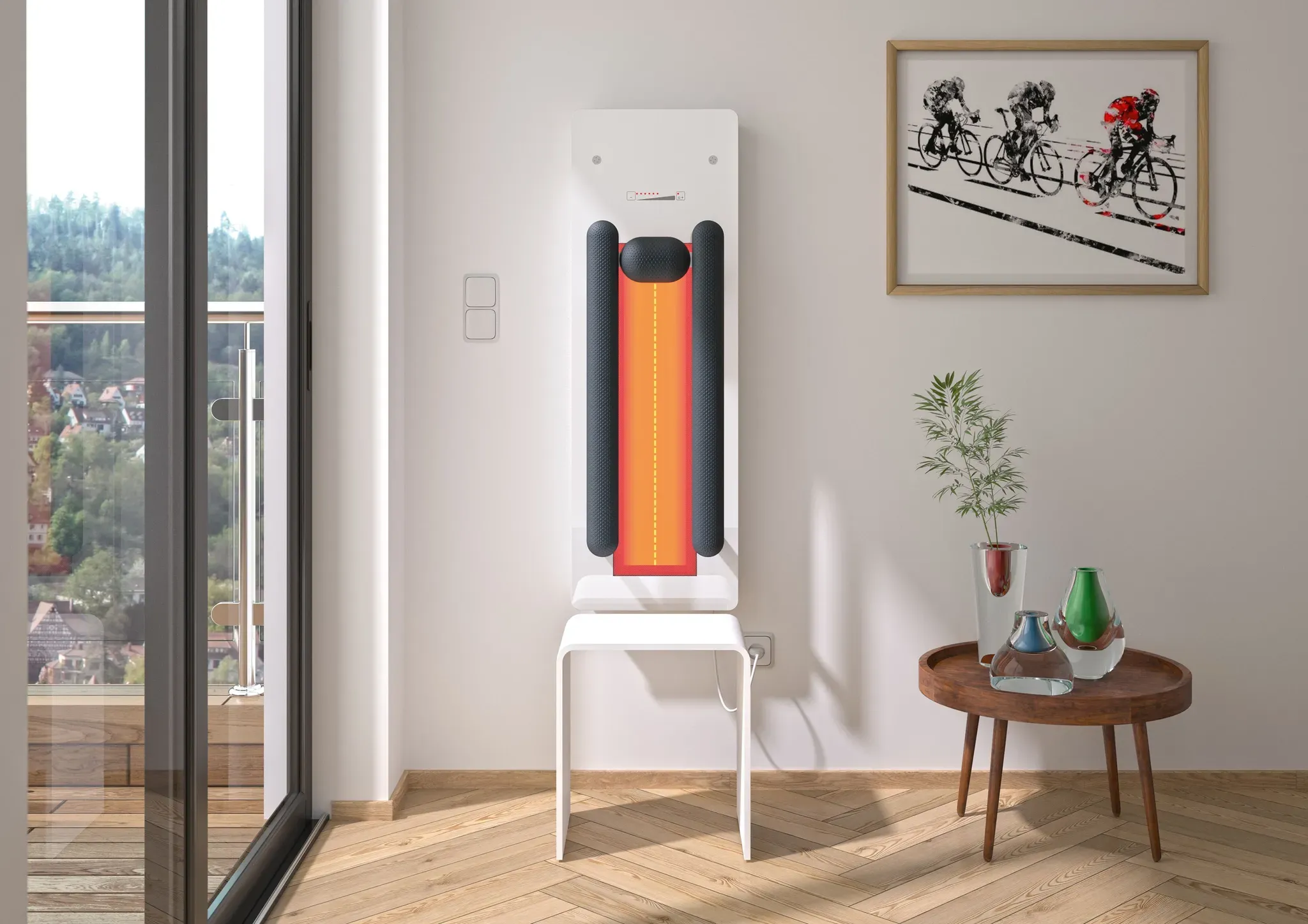 repaBAD Infrarotpaneel „Malaga“ 37 × 110 cm in Dark Black