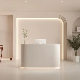 360Home Salon Empfangstisch Theke Tresen Kasse Laden Beige
