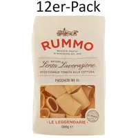 12er-Pack Rummo Pasta Paccheri N°111,Italienische Nudeln Hartweizengrieß,500g