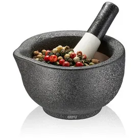 GEFU Grino Mörser mit Stößel Porzellan Ø 7,7 cm grau