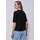STREET ONE T-Shirt mit Rundhals, im Strick-Look - schwarz,