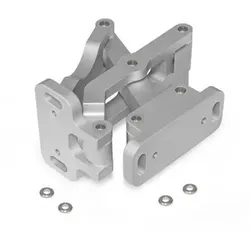 7247-AL-75-EL Mehrgelenkscharnier, innenliegend, Öffnungswinkel 180°, Aluminium