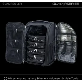 glamseries GlamRoller Trolley, Kosmetikkoffer mit Hitzeschutzfach,