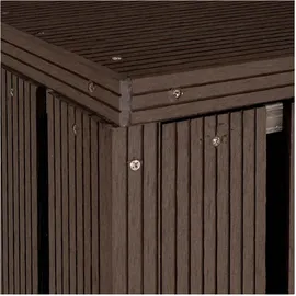 MCW Mülltonnenbox J28 115 x 140 x 100 cm braun