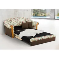 Home affaire 2-Sitzer Milano, Schlafsofa im Landhaus-Stil, bequem, Liegefläche 188/124cm, mit Bettfunktion braun