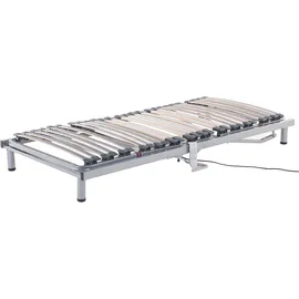 Beliani Lattenrost elektrisch verstellbar aus Holz 90x200 cm grau und Silber Comfort