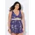 Ulla Popken Badekleid Palmen Blau 46
