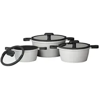 Mulex HAPPINESS GREYLINE Topf-Set 6-tlg. Kochtopf + Kochtopf + Kochtopf + Kochtopf + Kochtopf + Kochtopf