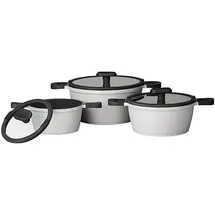 Mulex HAPPINESS GREYLINE Topf-Set 6-tlg. Kochtopf + Kochtopf + Kochtopf + Kochtopf + Kochtopf + Kochtopf