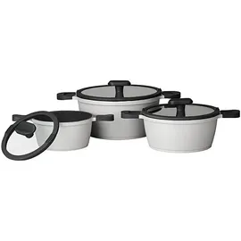 Mulex HAPPINESS GREYLINE Topf-Set 6-tlg. Kochtopf + Kochtopf + Kochtopf + Kochtopf + Kochtopf + Kochtopf