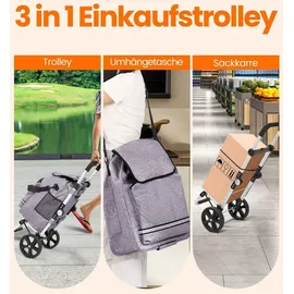 HOMECALL Einkaufswagen Geometrie-Print 55 L