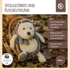 Bieco Plüsch Igel 22 cm Braun