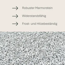 Schicker Mineral Marmor Ziersplitt 8-16 mm 25 kg Weiß