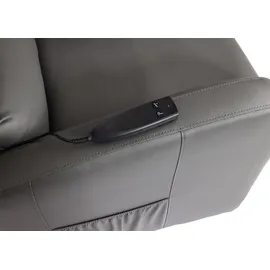 Mendler Fernsehsessel HWC-K62, Sessel Relaxsessel TV-Sessel Liege, Liegefunktion Aufstehhilfe, Metall Kunstleder - grau