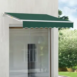 [en.casa] Gelenkarmmarkise Bitonto 350 x 250 cm dunkelgrün