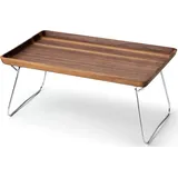 Continenta Tablett, Walnuss-Holz, verchromte Füße,