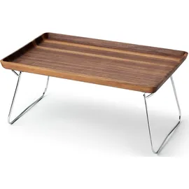 Continenta Tablett, Walnuss-Holz, verchromte Füße,