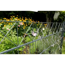 GAH Alberts Alberts Doppelstabmatten-Grundset Nexus 200 x 100 cm 4 m anthrazit