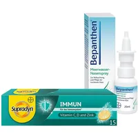 Bepanthen Meerwasser Nasenspray + Supradyn Immun 15 Brause 1 St Set