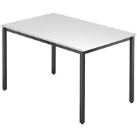 Bümö Besprechungstisch, Weiß, Schwarz, Nachbildung, 120x72x80 cm, FSC Mix,