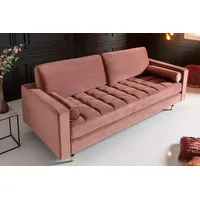 riess-ambiente 3-Sitzer COZY VELVET 220cm altrosa / schwarz / gold, Einzelartikel 1 Teile, Wohnzimmer · Samt · Polster · Federkern · mit Kissen · Barock Design rosa